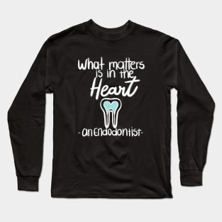 What matters is in the Heart (dark blue) Long Sleeve T-Shirt